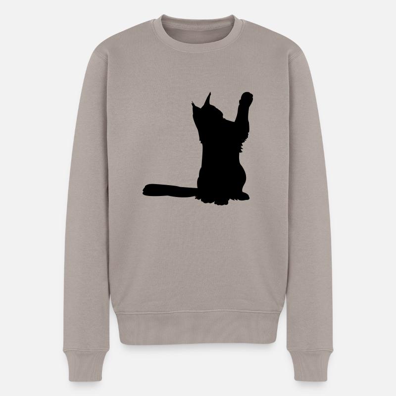 Maine Coon 2 - Männer Premium Bio Pullover - Taupe