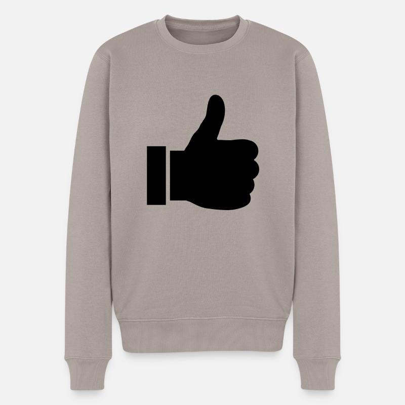 like symbol - Pull Premium bio Homme - taupe