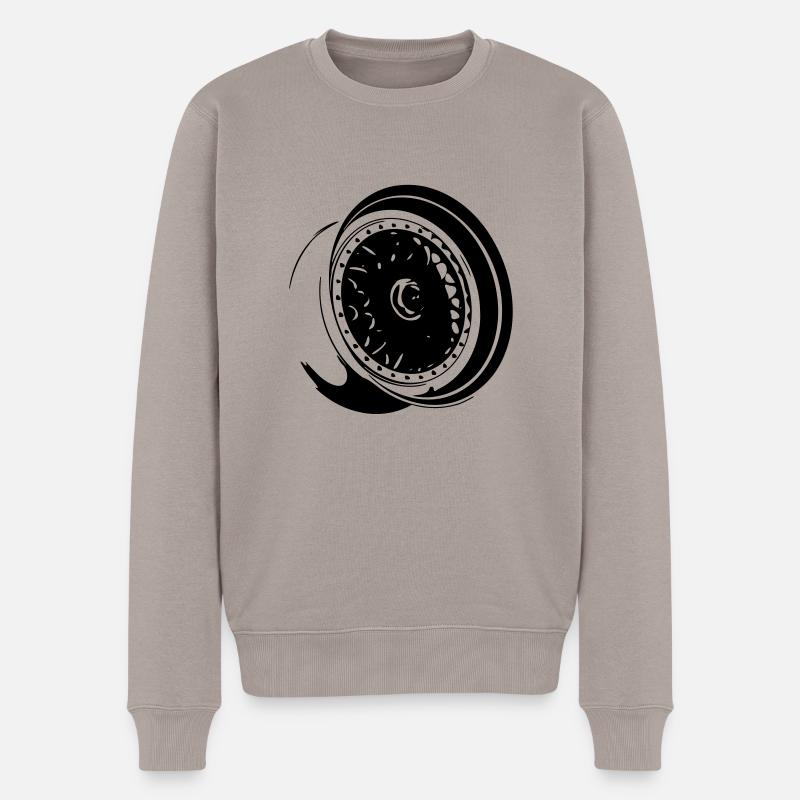 wheel rim - Männer Premium Bio Pullover - Taupe