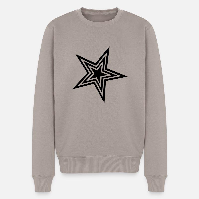 star - Männer Premium Bio Pullover - Taupe