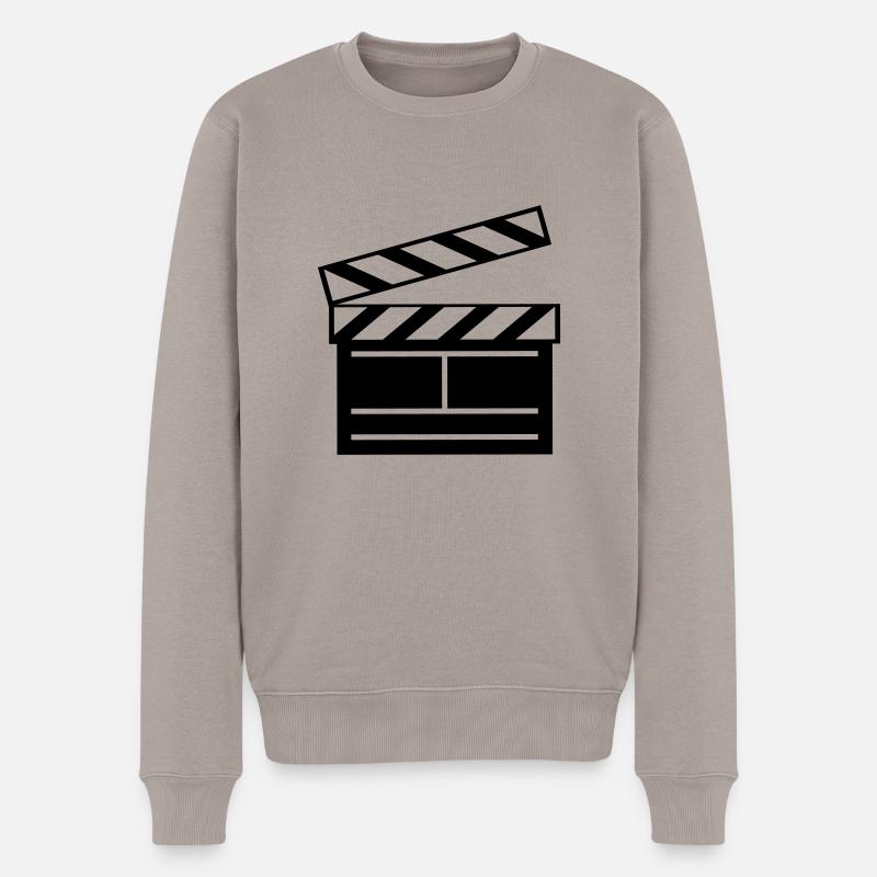 action__f1 - Männer Premium Bio Pullover - Taupe