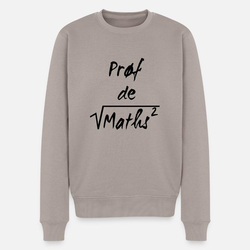 Prof de maths - Pull Premium bio Homme - taupe