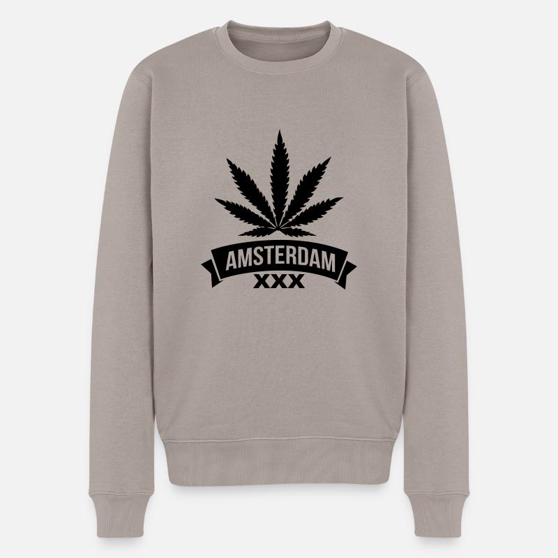 amsterdam - Männer Premium Bio Pullover - Taupe