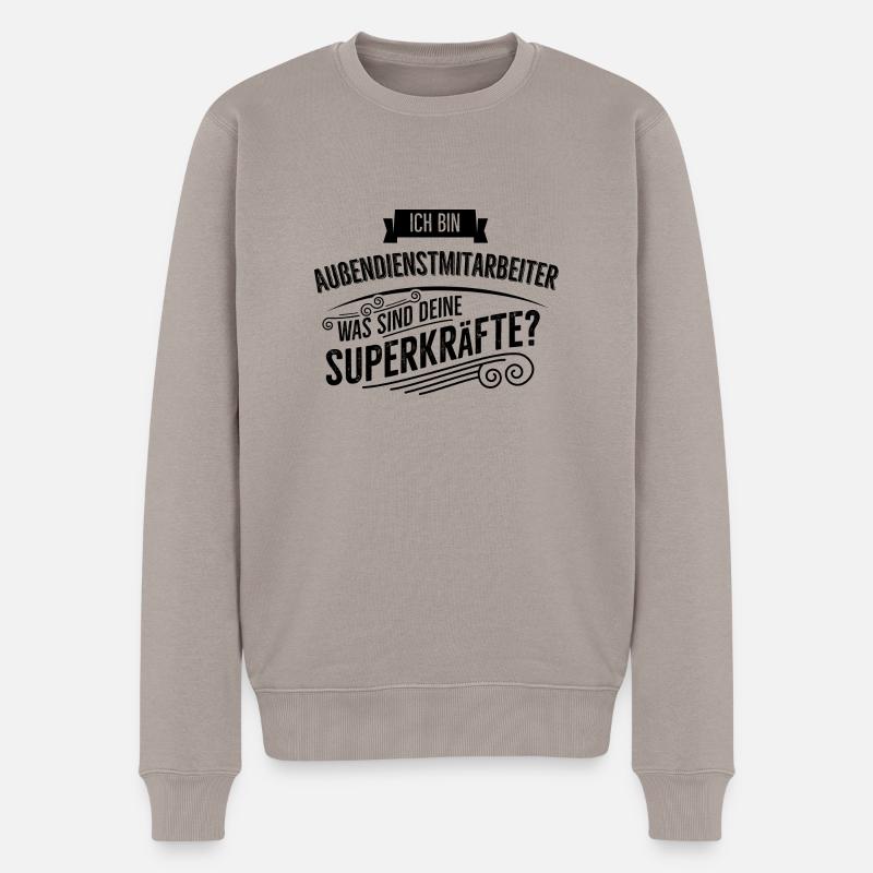 Aussendienstmitarbeiter - Männer Premium Bio Pullover - Taupe