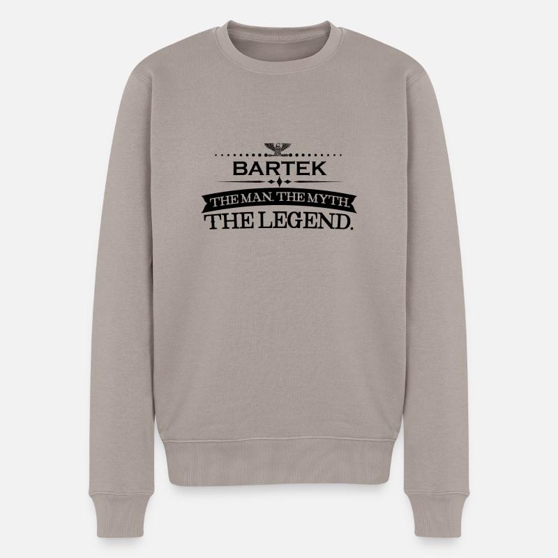Mann mythos legende geschenk Bartek - Männer Premium Bio Pullover - Taupe