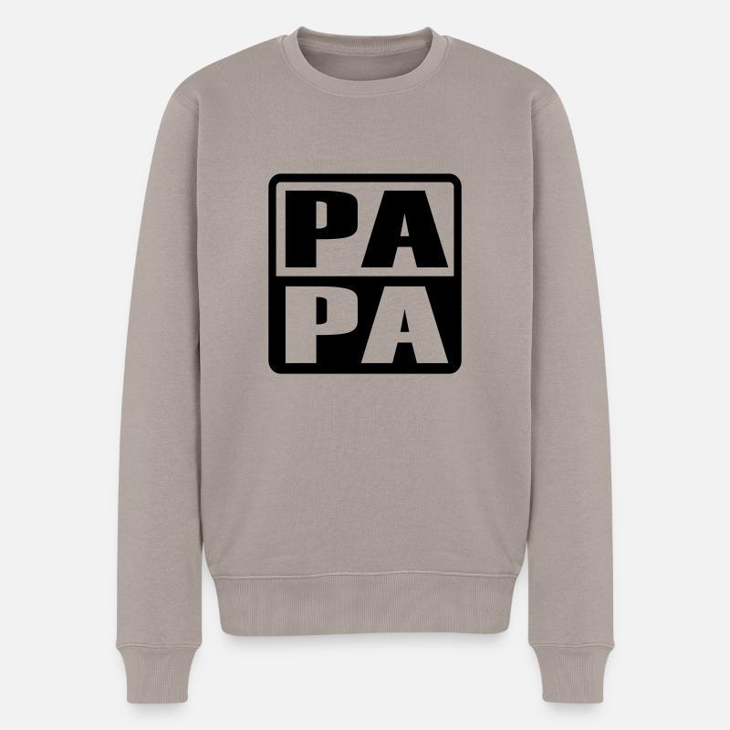 PAPA - Männer Premium Bio Pullover - Taupe