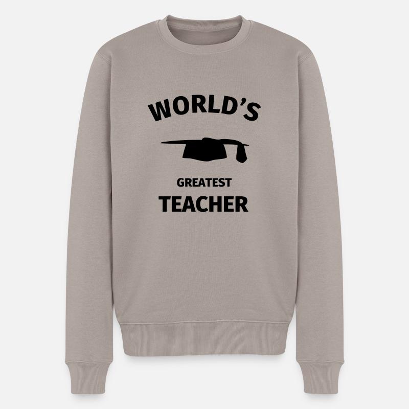 World's Greatest Teacher - Pull Premium bio Homme - taupe