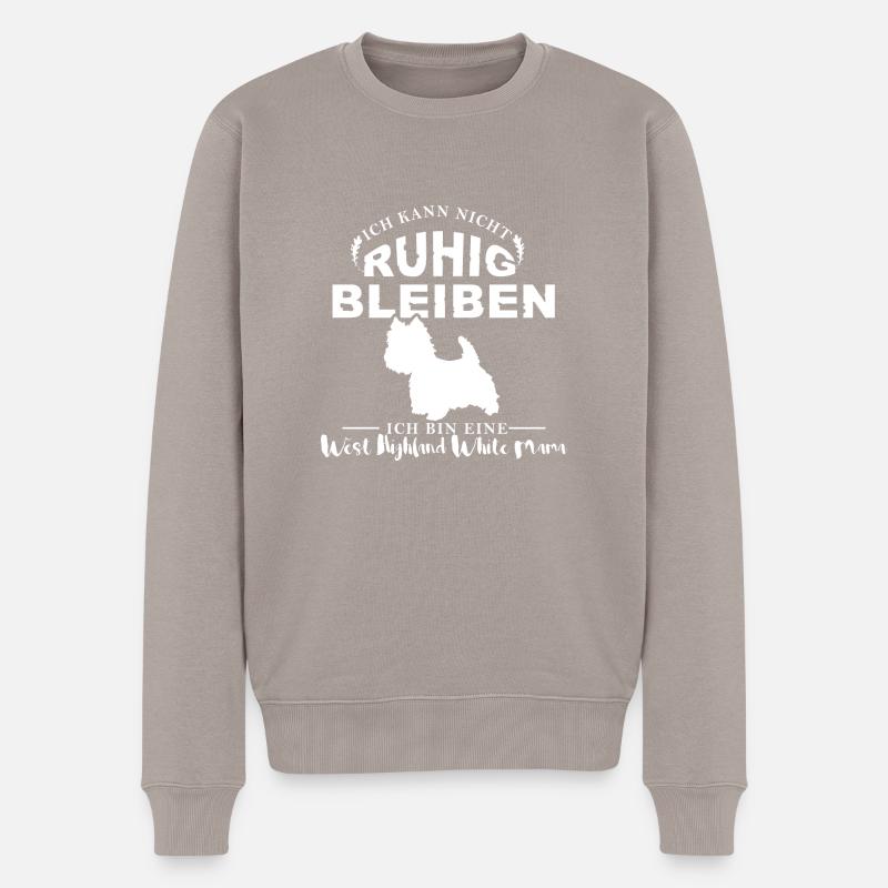 Westi Mama - Männer Premium Bio Pullover - Taupe