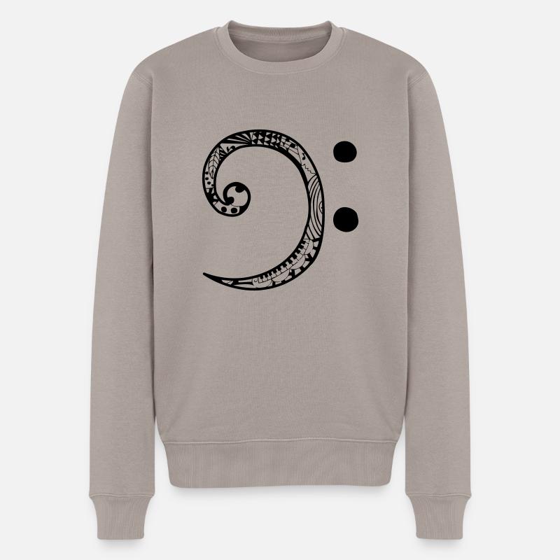 Bass Schlüssel - Männer Premium Bio Pullover - Taupe