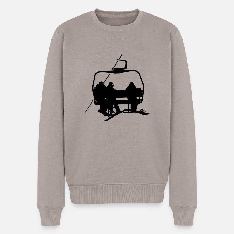 skilift - Männer Premium Bio Pullover - Taupe