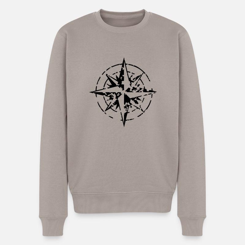 windrose_02_a_1c - Pull Premium bio Homme - taupe