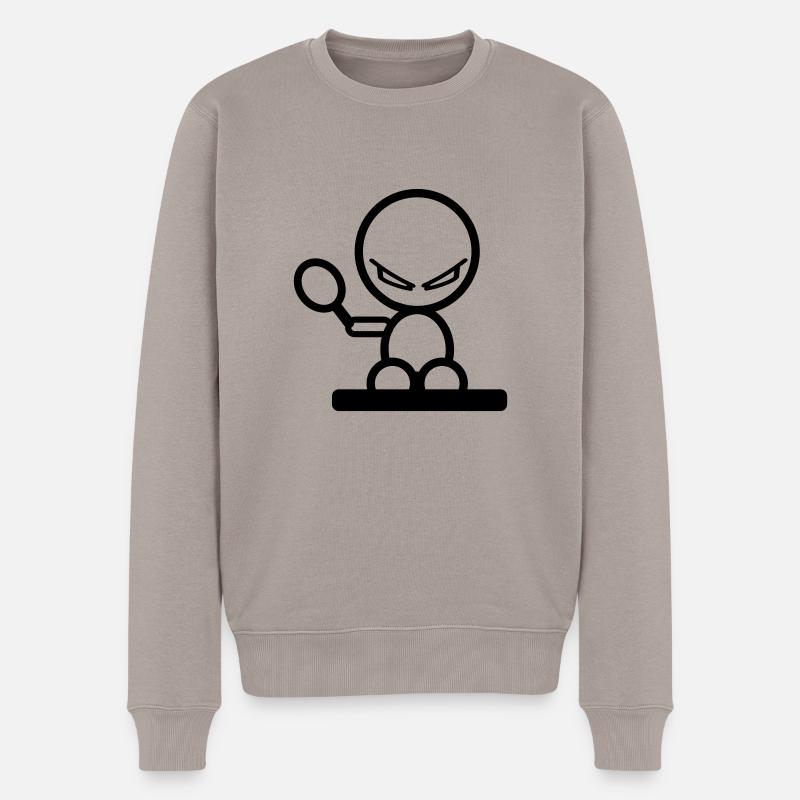 tischtennis - Männer Premium Bio Pullover - Taupe