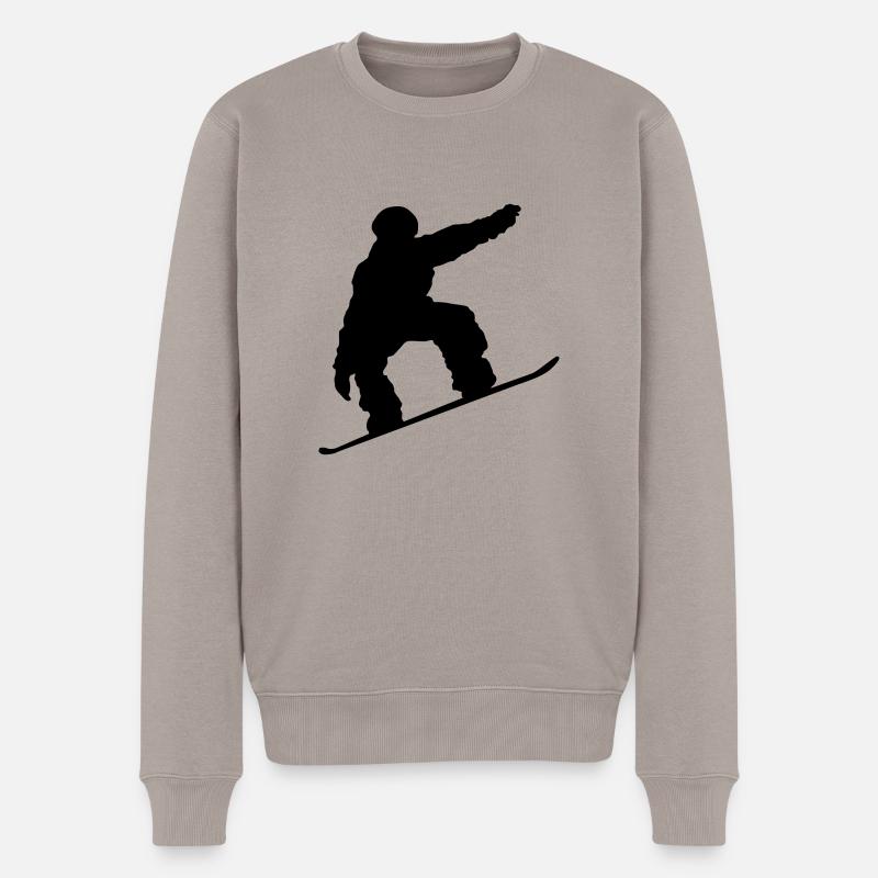 planchiste, planche à neige - Pull Premium bio Homme - taupe