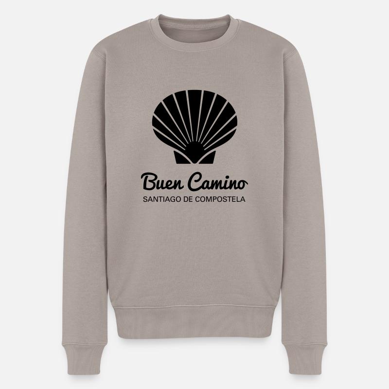 Buen Camino 1 - Männer Premium Bio Pullover - Taupe