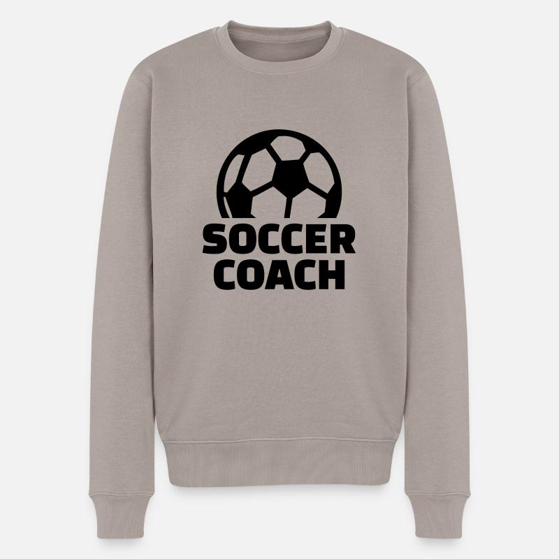 Soccer coach - Pull Premium bio Homme - taupe