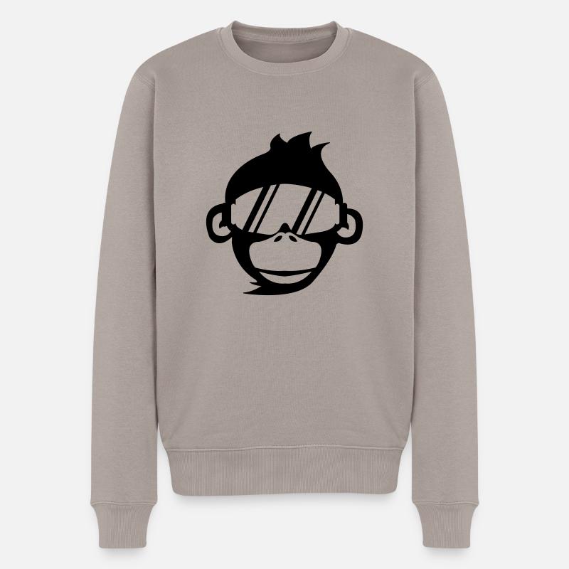 affe_skibrille_01 - Pull Premium bio Homme - taupe