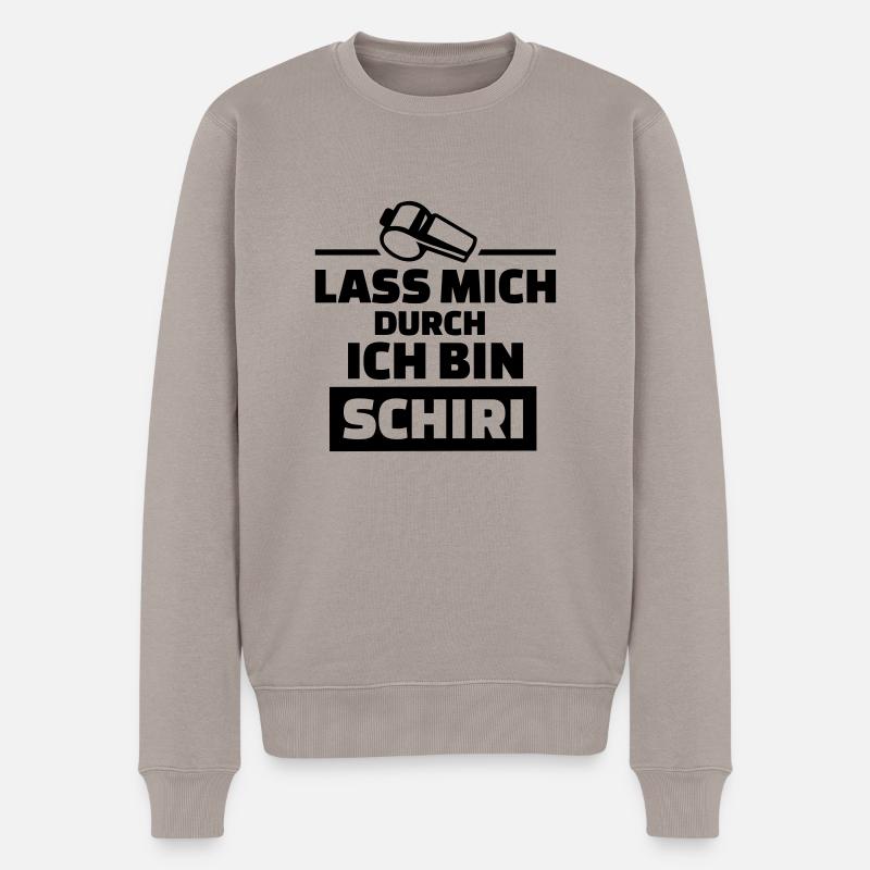Schiri - Männer Premium Bio Pullover - Taupe
