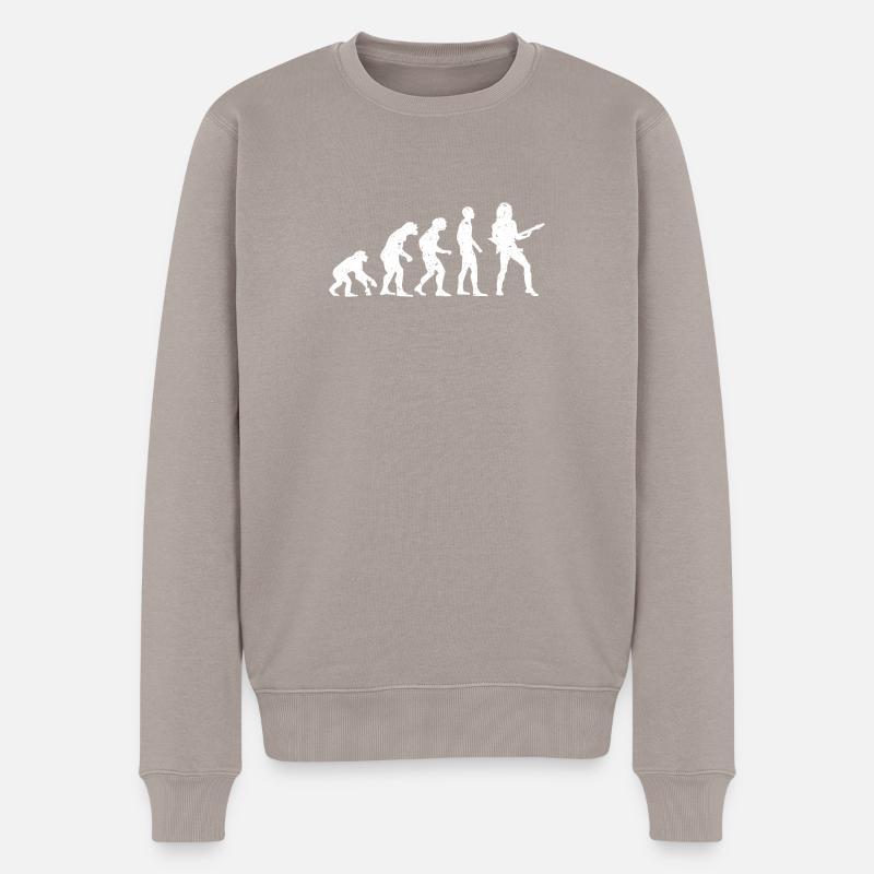 EVOLUTION GUITARISTE! - Pull Premium bio Homme - taupe