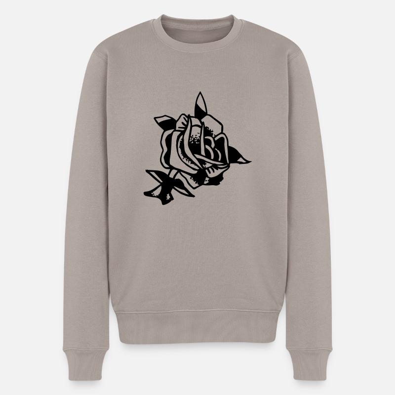 ROSE - Männer Premium Bio Pullover - Taupe