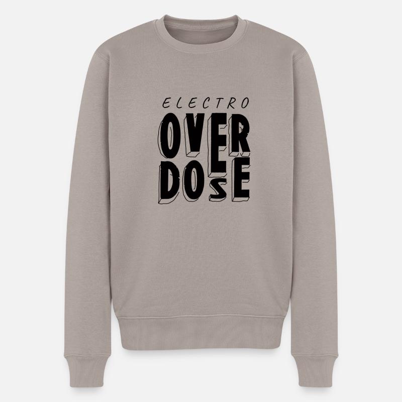 Electro Overdose - Männer Premium Bio Pullover - Taupe