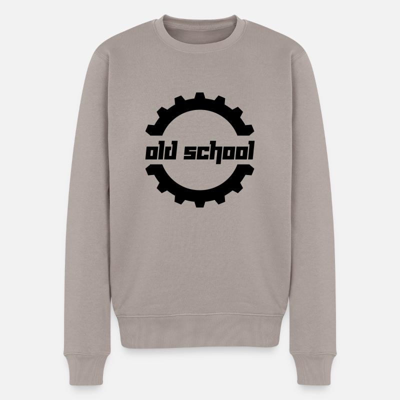 Old School (Vector) - Männer Premium Bio Pullover - Taupe
