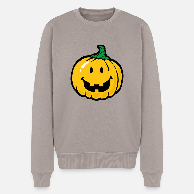 Smiley Halloween - Pull Premium bio Homme - taupe