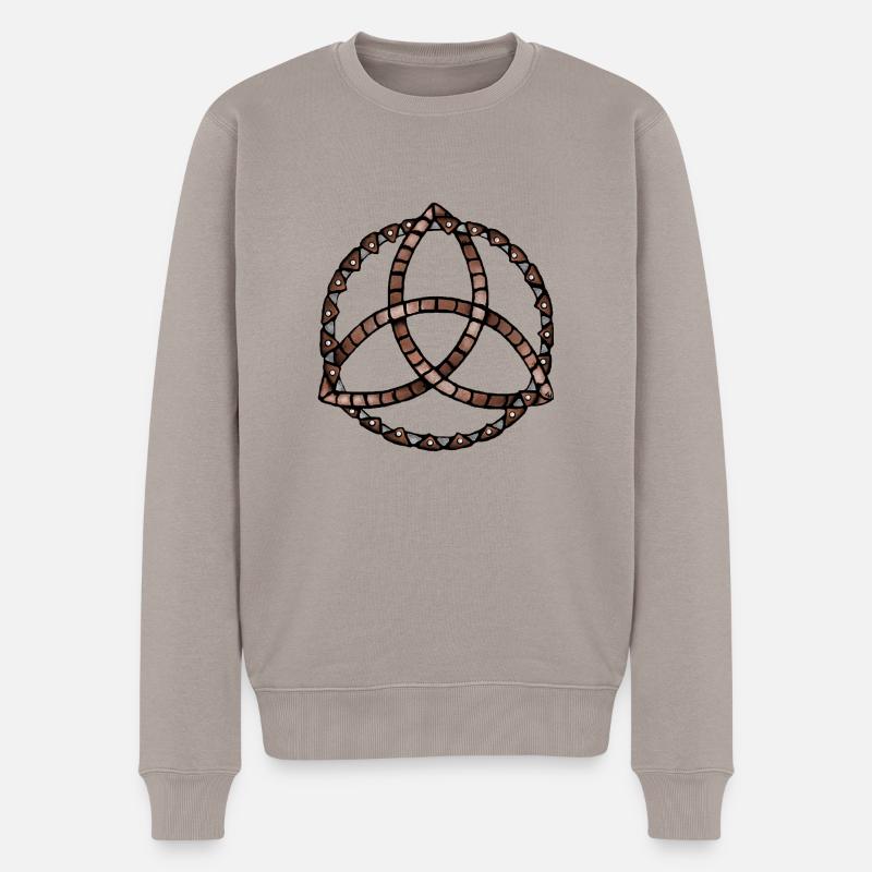 Keltische Knoten - Männer Premium Bio Pullover - Taupe