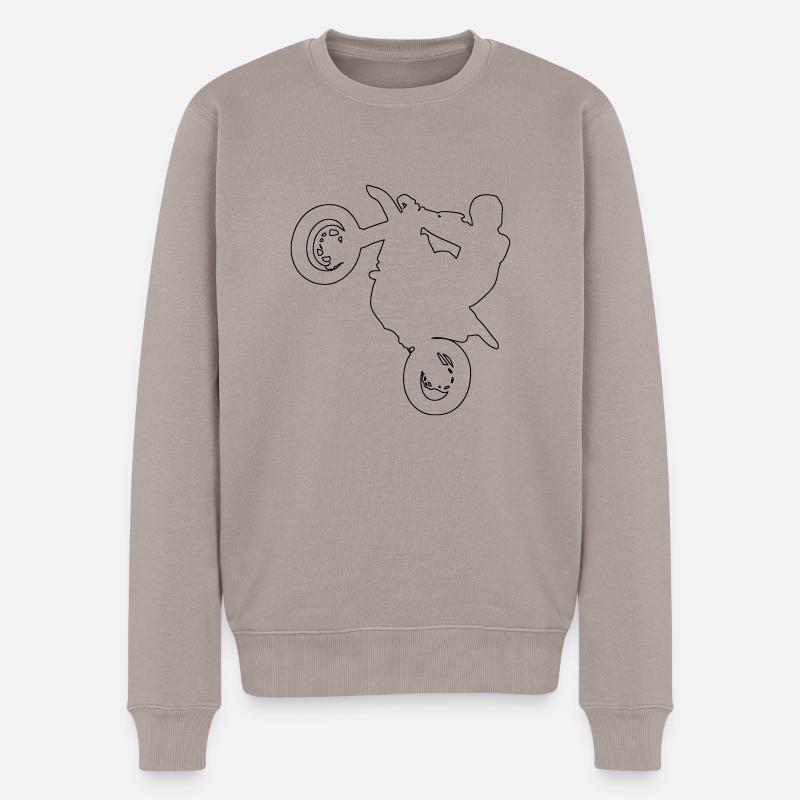 Supermoto - Männer Premium Bio Pullover - Taupe