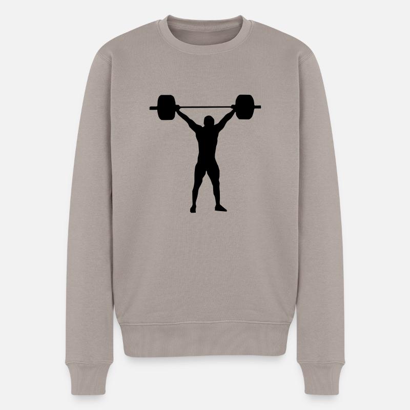 Reißen Endposition - Männer Premium Bio Pullover - Taupe