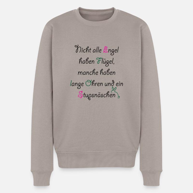 Hase - Männer Premium Bio Pullover - Taupe