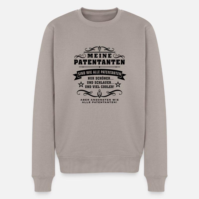 Meine Patentanten - Männer Premium Bio Pullover - Taupe