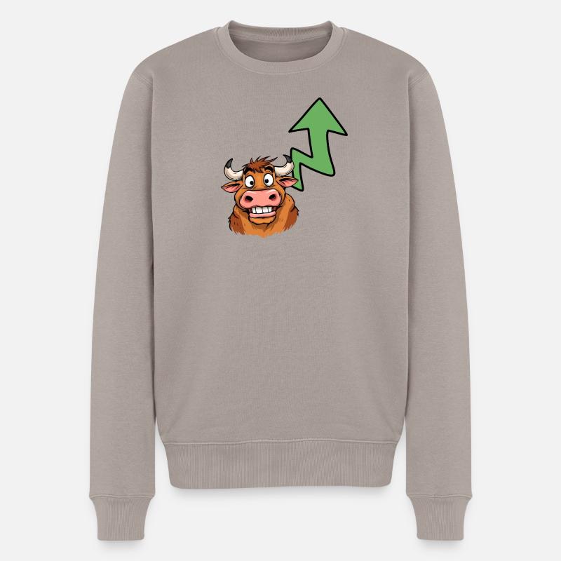 Montée du taureau - Pull Premium bio Homme - taupe