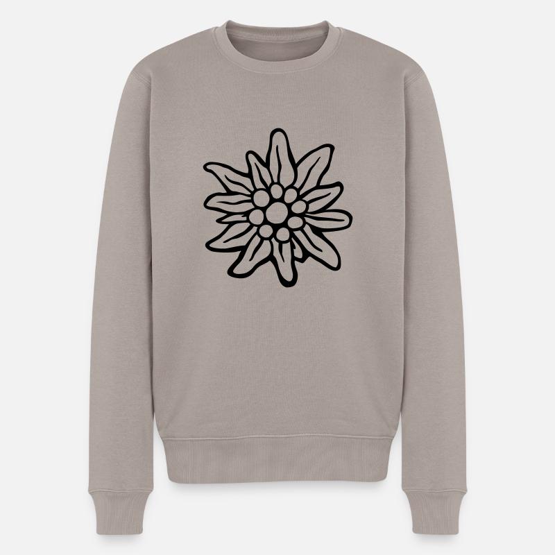 edelweiss - Männer Premium Bio Pullover - Taupe