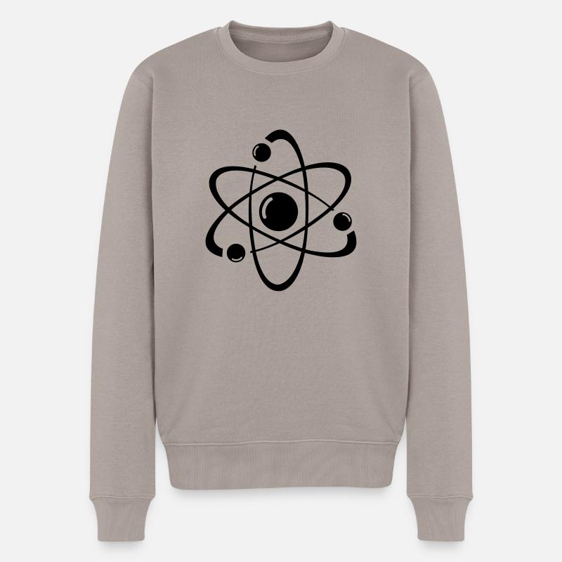atom - Männer Premium Bio Pullover - Taupe
