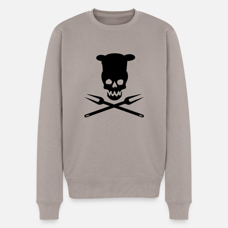 grillen - Männer Premium Bio Pullover - Taupe