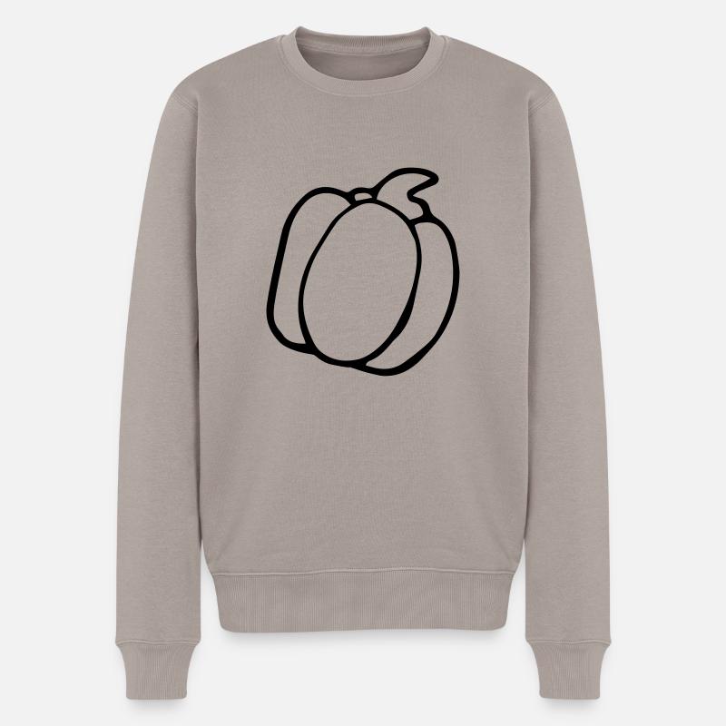 Paprika - Männer Premium Bio Pullover - Taupe
