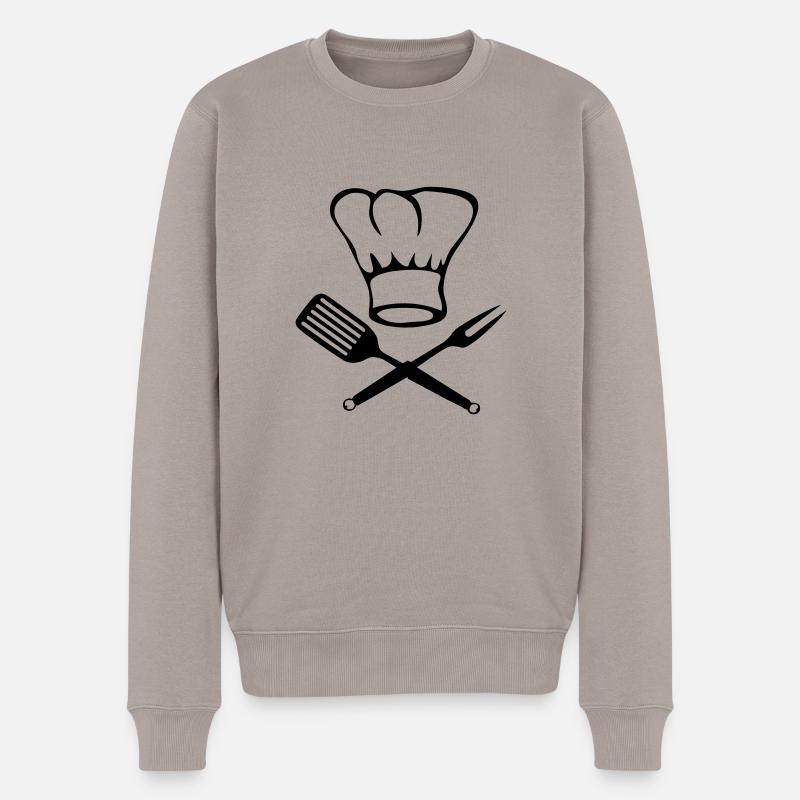 Kochen - Männer Premium Bio Pullover - Taupe