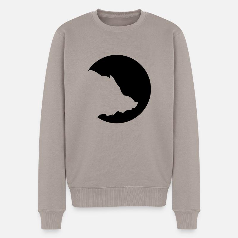 Boar Moon - Männer Premium Bio Pullover - Taupe