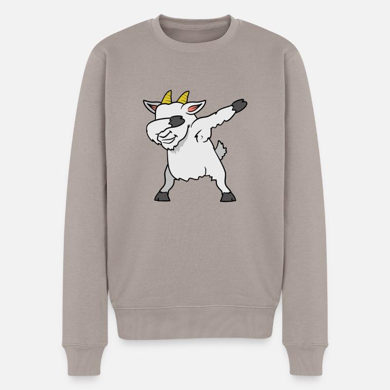 Dabbing Dab chèvre chèvre - Pull Premium bio Homme - taupe