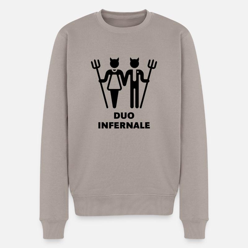 Duo infernal - Pull Premium bio Homme - taupe