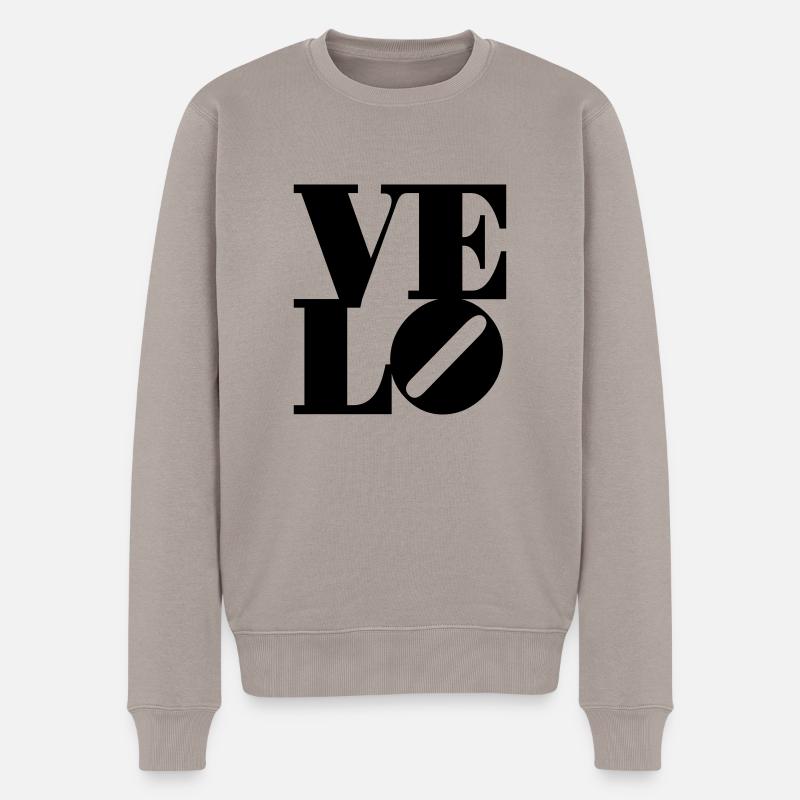 LOVE VELO 1farbig - Männer Premium Bio Pullover - Taupe