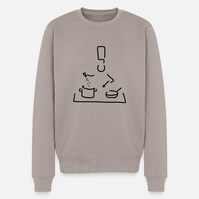 koch macht suppe - Männer Premium Bio Pullover - Taupe