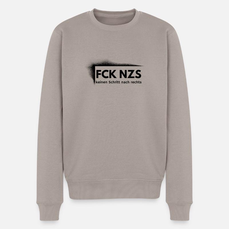 FCK NZS - Männer Premium Bio Pullover - Taupe