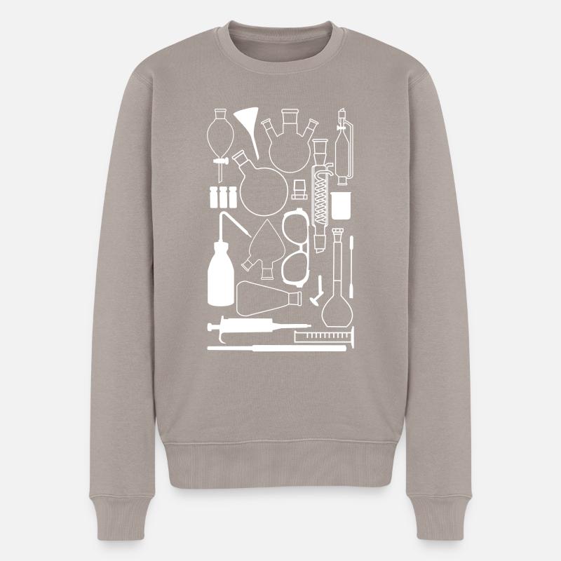 Laborgeräte - Männer Premium Bio Pullover - Taupe