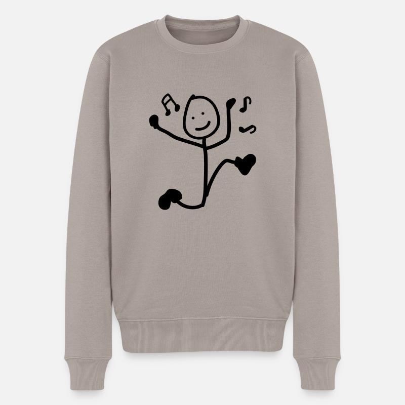 Tanzen Jungen - Männer Premium Bio Pullover - Taupe