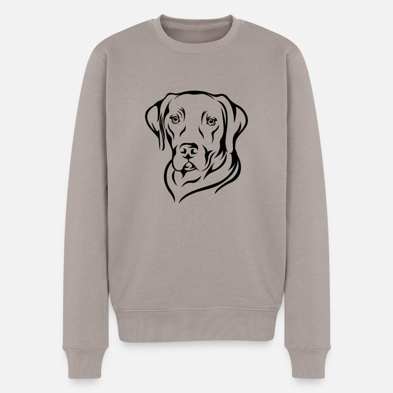 Labrador 2 - Männer Premium Bio Pullover - Taupe