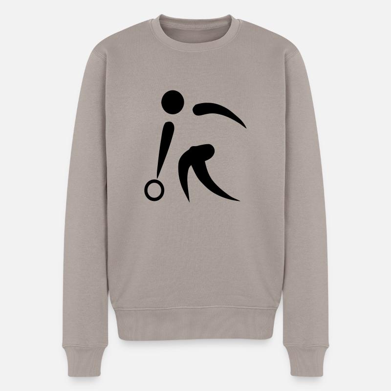 Bowling - Männer Premium Bio Pullover - Taupe