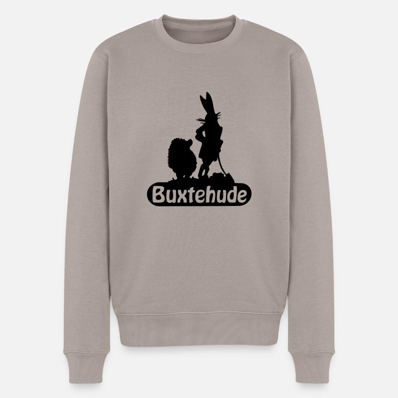 Buxtehude - Männer Premium Bio Pullover - Taupe