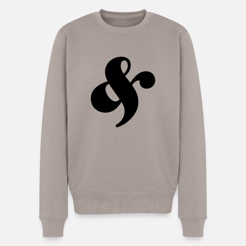 Ampersand - Männer Premium Bio Pullover - Taupe