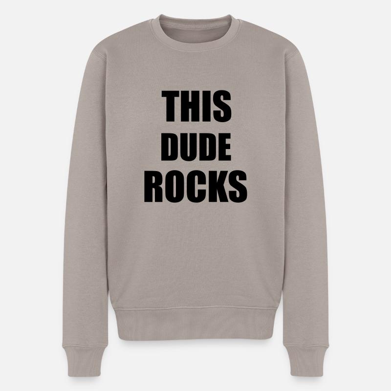 Dude Rocks - Pull Premium bio Homme - taupe